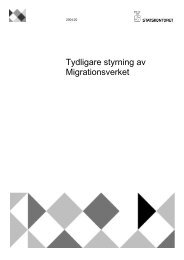 Tydligare styrning av Migrationsverket - Statskontoret