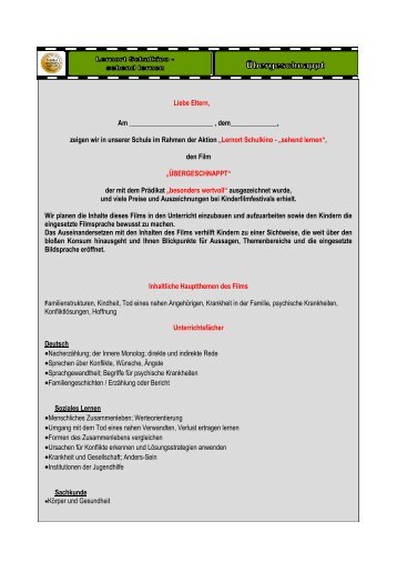 Elternbrief Ãbergeschnappt.pdf - Lernort Schulkino