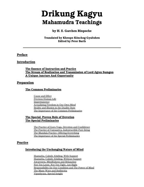 Mahamudra Teaching - Dharma Media