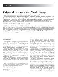 Origin and Development of Muscle Cramps