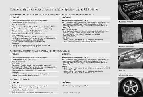 CLS - Edition 1_Tarifs - Mercedes-Benz France