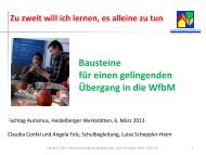 Bausteine fÃ¼r einen gelingenden Ãbergang in die WfbM