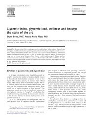 Glycemic index, glycemic load, wellness and beauty: the state of the ...