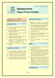 UNESCO Category II Centres Newsletter No.3 - inruled