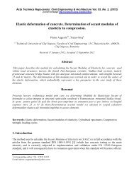 Elastic deformation of concrete - Facultatea de Constructii