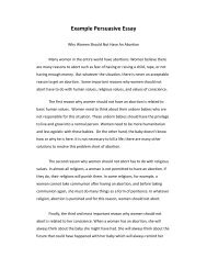 Sample Persuasive Essay