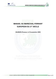 Le Manuel du marechal ferrant - European Federation of Farriers ...