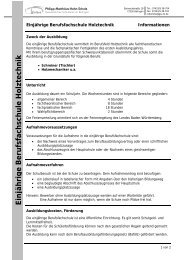 Ein jÃ¤hrig e Berufsfachschule Holztechnik - Philipp-MatthÃ¤us-Hahn ...