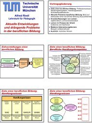 Aktuelle Entwicklungen und drÃ¤ngende Probleme in der beruflichen ...