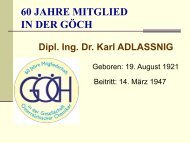 60 JAHRE MITGLIED IN DER GÖCH