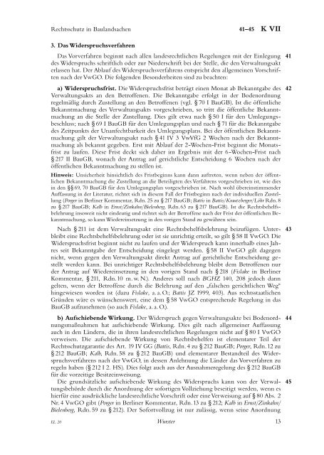 Rechtsschutz in Baulandsachen (Wurster), (pdf) - Handbuch des ...
