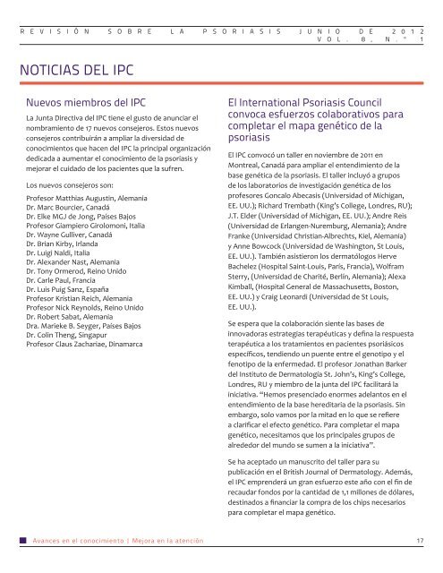 IPC_June 2012_Spanish_v7.indd - International Psoriasis Council