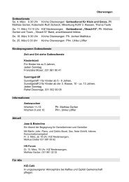 Oberwangen Gottesdienste So. 4. MÃ¤rz 9.30 Uhr Kirche ...