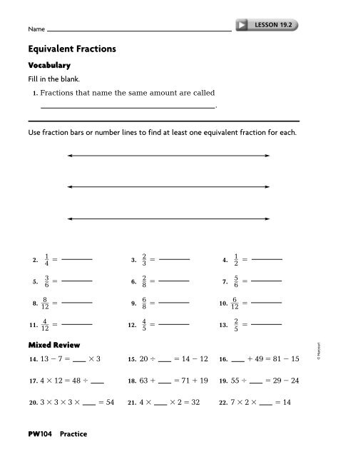 Practice Workbook SE - East Penn School District