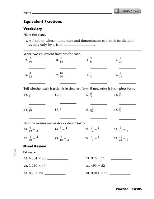 Practice Workbook SE - East Penn School District