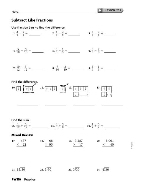 Practice Workbook SE - East Penn School District