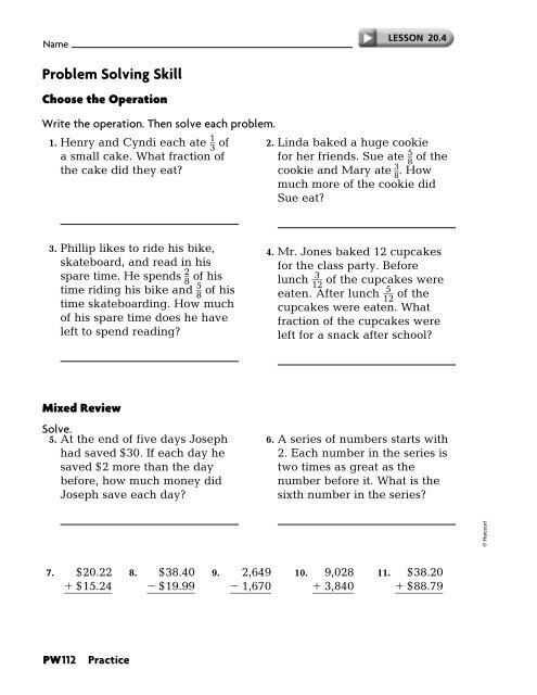 Practice Workbook SE - East Penn School District