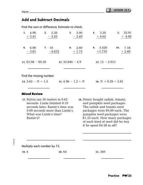 Practice Workbook SE - East Penn School District