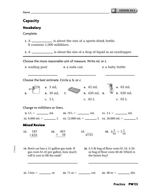 Practice Workbook SE - East Penn School District