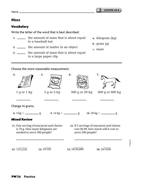 Practice Workbook SE - East Penn School District