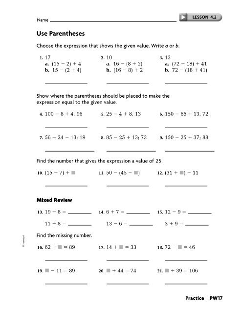 Practice Workbook SE - East Penn School District