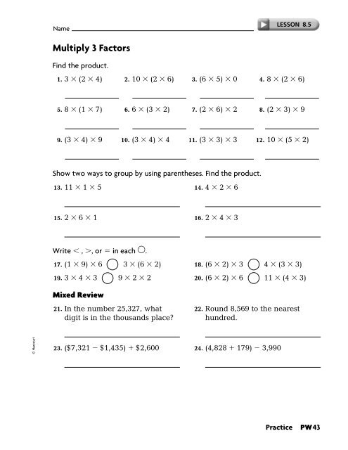 Practice Workbook SE - East Penn School District