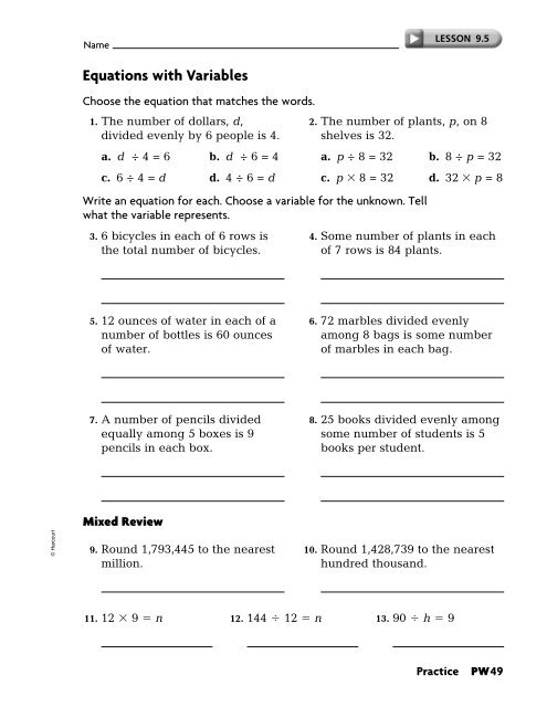 Practice Workbook SE - East Penn School District