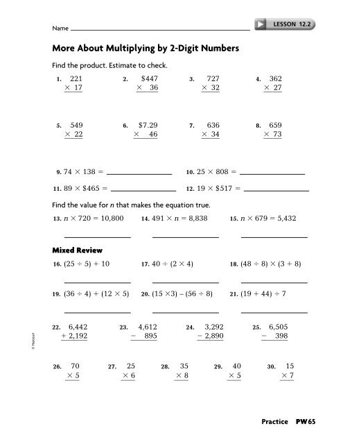 Practice Workbook SE - East Penn School District