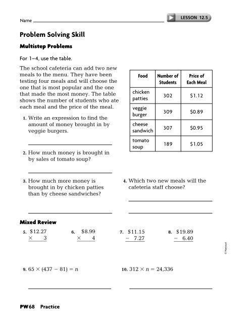 Practice Workbook SE - East Penn School District