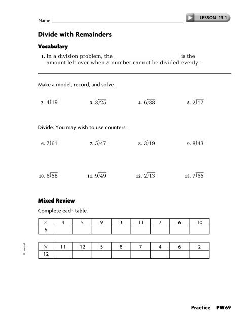 Practice Workbook SE - East Penn School District