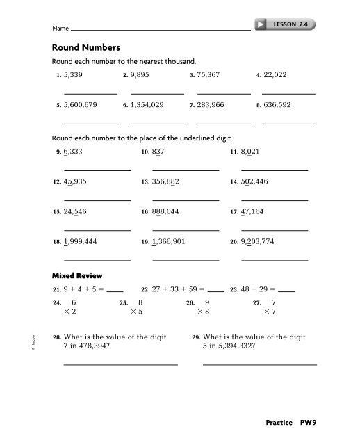 Practice Workbook SE - East Penn School District