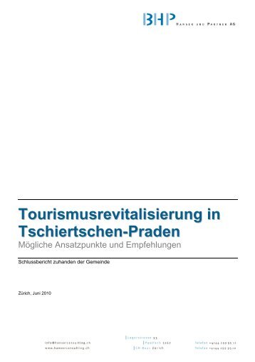 Tourismusrevitalisierung in Tschiertschen-Praden - Kreis Churwalden