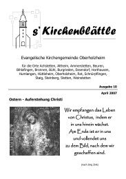 s' Kirchenblättle - Oberholzheim