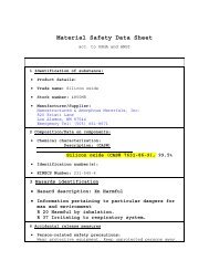 MSDS for Cas NÂ° 7631-86-9 - JCB Conseils