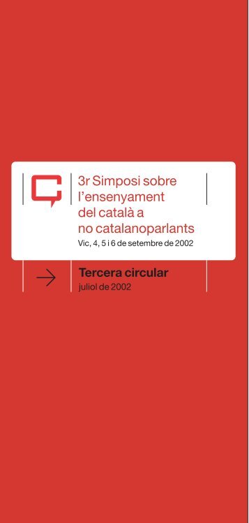 Programa III Simposi - Generalitat de Catalunya