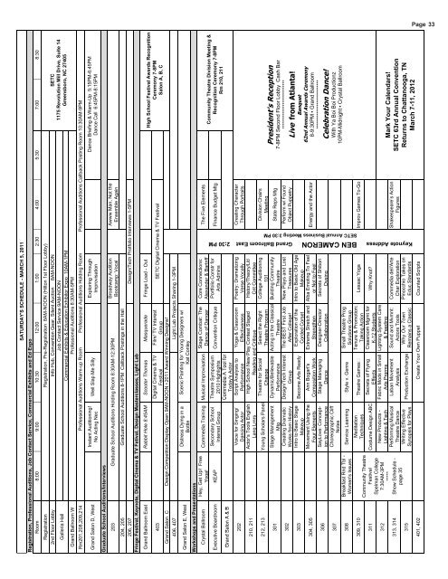 Complete Convention Program - Southeastern Theatre Conference