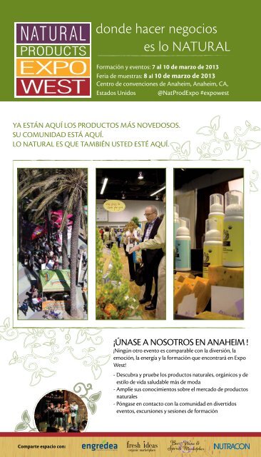 donde hacer negocios es lo NATURAL - Natural Products Expo West