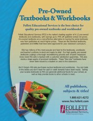 All publishers, subjects & titles! - Follett Educational Services