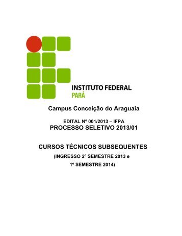 Edital - Concursos - IFPA