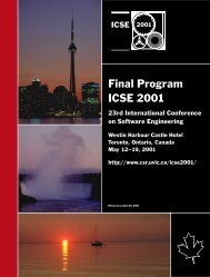 ICSE 2001 Final Program - International Conference on Software ...