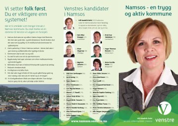 Namsos - en trygg og aktiv kommune - Venstre