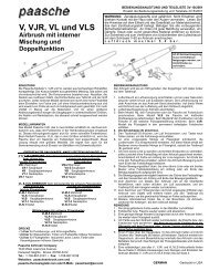 Paasche V, VJR, VL und VLS- Bedienungsanleitung (81kb)