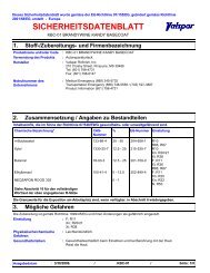 Sicherheits- Datenblatt