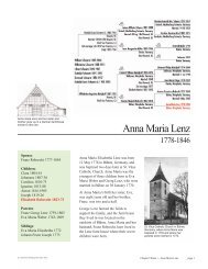 Anna Maria Lenz - Schwartz Family History