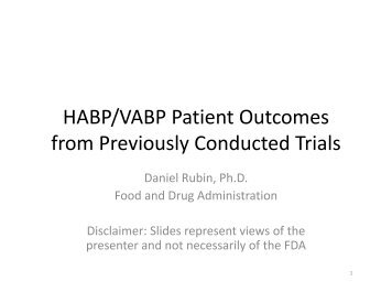 HABP/VABP Patient Outcomes from Previously Conducted Trials