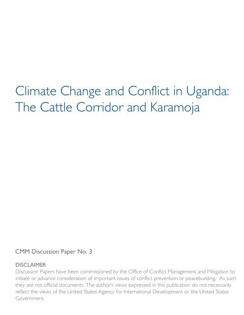 Climate Change and Conflict in Uganda: The Cattle Corridor - FESS ...