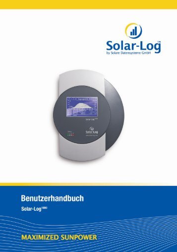 Solar-Log 1000 Benutzerhandbuch - GermanSolar