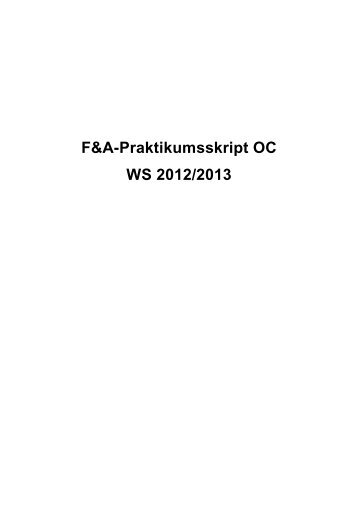 F&A Praktikumsskript-OC WS12_13