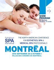 SHOW PROGRAM - Esthetique SPA International