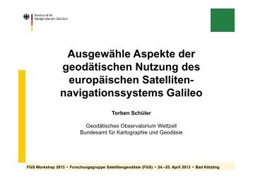 Galileo - GeodÃ¤tisches Observatorium Wettzell